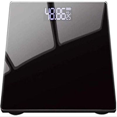 CAFIEDR Electronic Glass Bathroom Scale, 400 Lb. Capacity