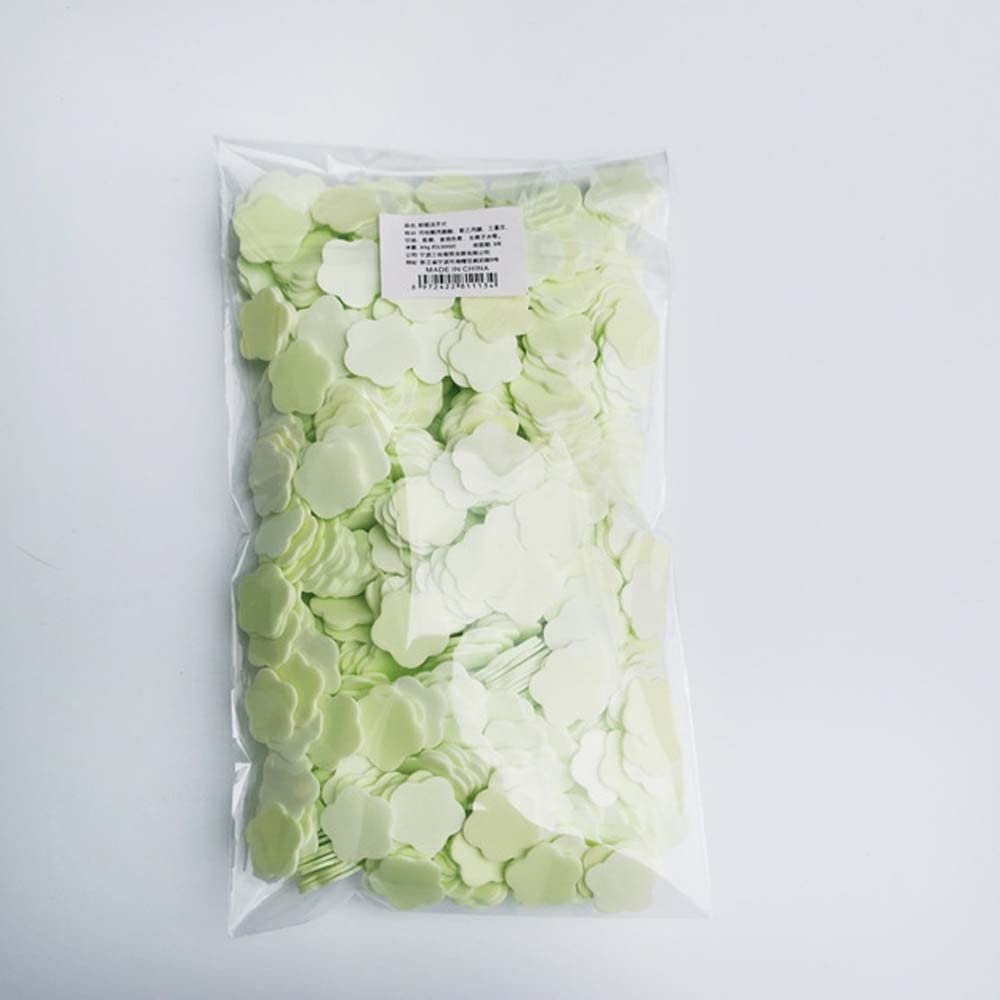 100/1000 Pcs Mini Cleaning Soaps, Portable Hand Wash Soap Papers, Mini Cleaning Soaps Bath Soap Petals, Hand Soap Scented Tablets(1000pcs,Green)