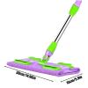 Flat Mop, Rotatable Cleaning Tool, Telescopic Handle with 4 Washable Pads, Lightweight Slim Design, High-Absorbency Microfiber Head for Kitchen, Bathroom, Wood & Tile Floor Cleaning view 2