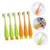 HAKIDZEL 6pcs Kids Toothbrushes Soft Bristle Carrot Design for Children Cute Cartoon Toothbrushes Ergonomic Handles for Boys and Girls view 3