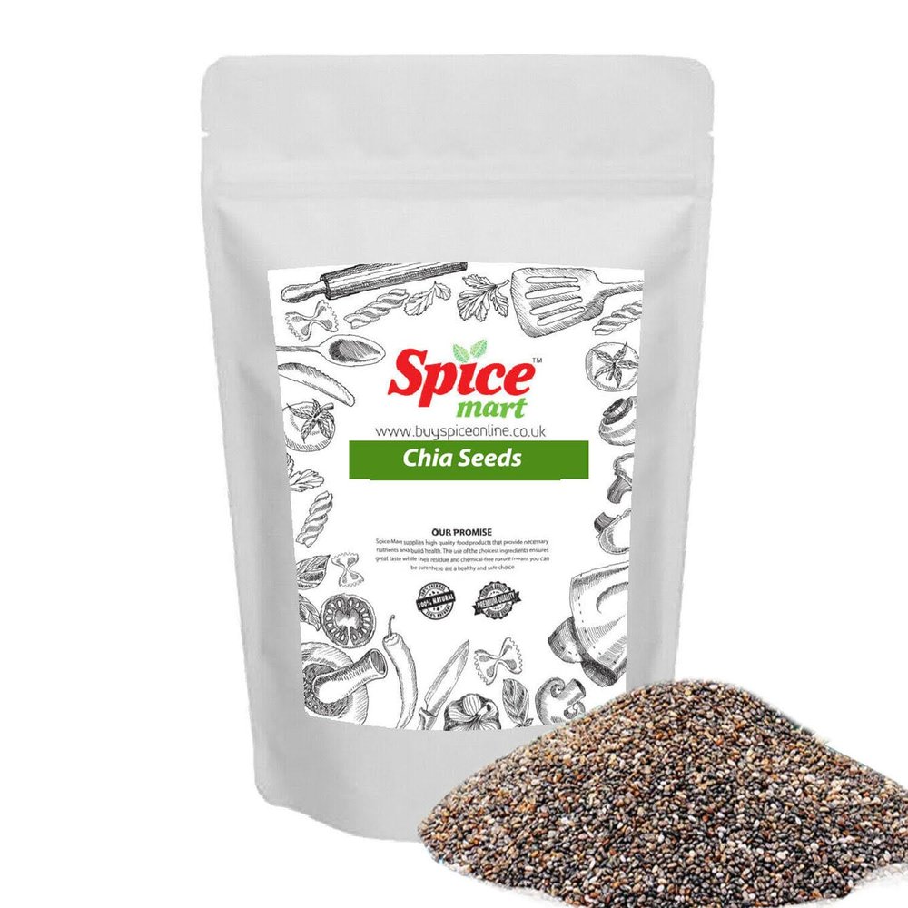 50g | Chia Seeds Whole Natural Premium Quality Free UK P&P by Spice Mart (50 Grams)