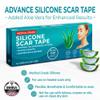 Medical Grade Silicone Scar Tape Aloe Vera | 4cm x 2.4M | Silicone Scar Sheets for After Surgery C Section Recovery, Face Treatment Gel Patches/Plasters view 3