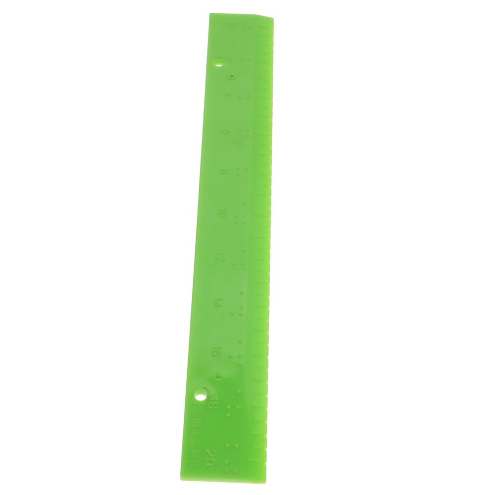 TOPPERFUN Braille Measuring Ruler Tool for Blind Students Lightweight Portable Braille Learning Accessory Easy to Use for Classroom and Workshop Measurement Tasks
