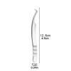 Eyelash Tweezers, Curved Lash Tool, 4.96x0.39in High Precision Stainless Steel, Makeup Grafting Aid, Lightweight Design for Women, Salon, Travel, Daily Grooming, Date Prep view 2