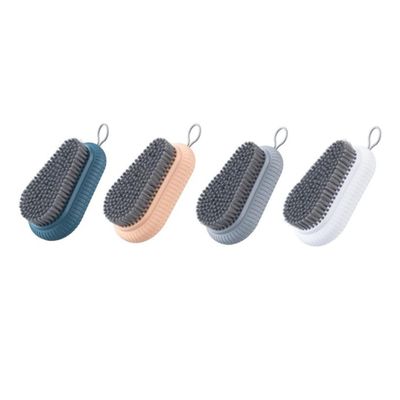FOYTOKI Clothes Washing Brush and Shoe Cleaning Brush 4pcs Set with Sturdy Bristles Household Laundry Scrub Tool for Shoes, Clothes, and Collar Cleaning at Home Random Color