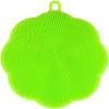 2-in-1 Silicone Dish Scrubber 14cm Non-Scratch Kitchen Brush for Pots, Pans, Dishes & Veg Heat-Resistant, Quick-Dry (Green, Family Pack (4-Pack)) view 1