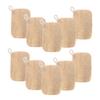 FRCOLOR 10pcs Natural Loofah Kitchen Sponges Reusable Multipurpose Dishwashing Scrubbers for Effective Cleaning in Kitchen Tasks with Sturdy Khaki Material view 1