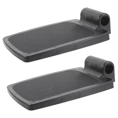 DEARMAMY Stable Wheelchair Footrests with Humanized Design to Reduce Lower Limb Fatigue, Sturdy Black Plastic Replacement Footplates Suitable for Daily Mobility Aid Use