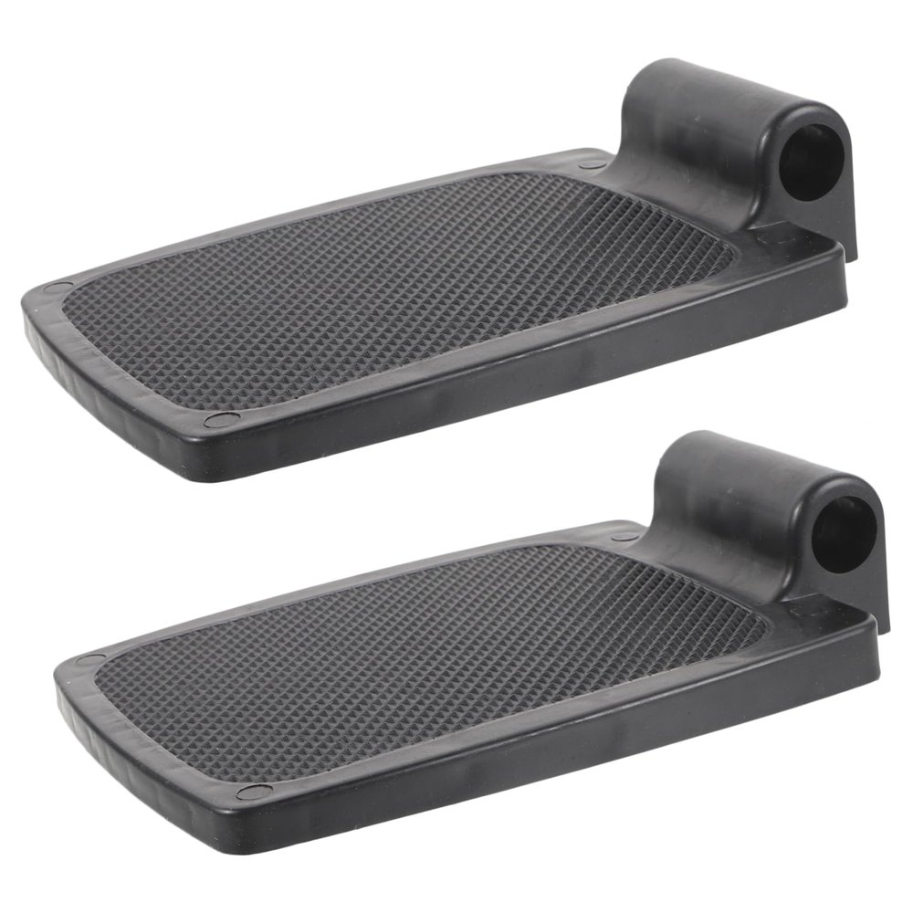DEARMAMY Stable Wheelchair Footrests with Humanized Design to Reduce Lower Limb Fatigue, Sturdy Black Plastic Replacement Footplates Suitable for Daily Mobility Aid Use