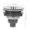 VICASKY 2pcs Kitchen Sink Parts Stainless Steel Sink Strainer Basket Drain Assembly Hair Catcher Deep Drain Strainer view 2