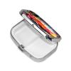 Small Pill Box Portable Pill Case 2 Compartment Metal Pill Vitamins Holder Organizer Cute Colorful Piano Keyboard Music Note Travel Pillbox for Purse Pocket view 2