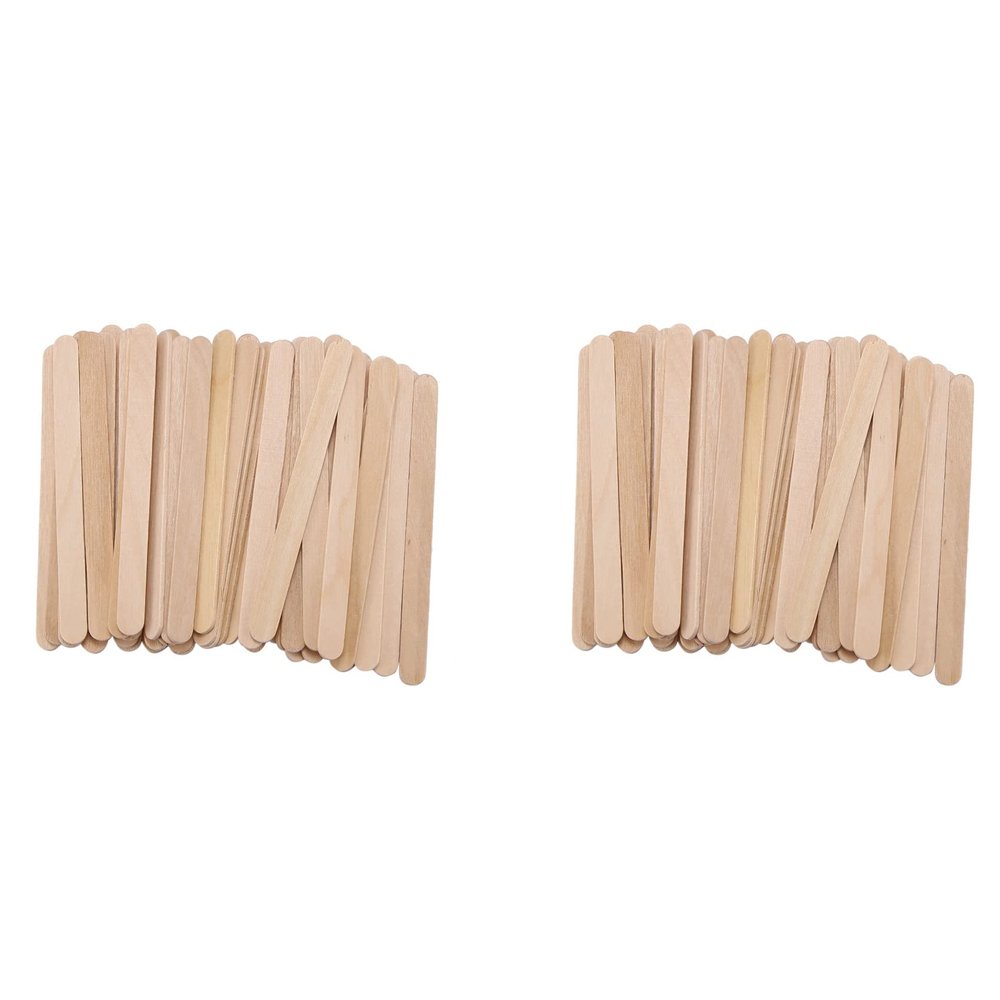 Wzxksoac 400 Pcs Craft Sticks Ice Cream Sticks Wooden Sticks 114MM Length Treat Sticks Ice Sticks