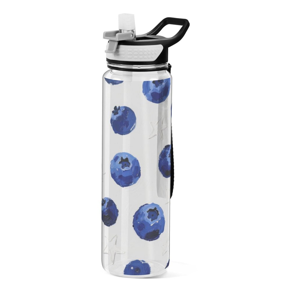 EtherSpher Blueberry Star Designed sports water bottlransparent plastic for journal Unique design decor journal Home Office Patio