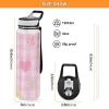 EtherSpher Cute Pink Sweet Character Lines Designed plastic sports bottles baseball for college portable working Officravel Home view 3