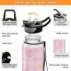 EtherSpher Cute Pink Sweet Character Lines Designed plastic sports bottles baseball for college portable working Officravel Home view 4