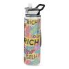 EtherSpher Colorful Cartoon Rich Designed clear plastic sports water bottle for journal portable diary Travel Home Office view 1