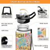 EtherSpher Colorful Cartoon Rich Designed clear plastic sports water bottle for journal portable diary Travel Home Office view 4