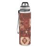 EtherSpher Boho Reddish Brown Regular Texture Designed clear plastic sports water bottle for travelling Unique design decor Sports Home Office Patio view 2