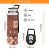 EtherSpher Boho Reddish Brown Regular Texture Designed clear plastic sports water bottle for travelling Unique design decor Sports Home Office Patio view 3