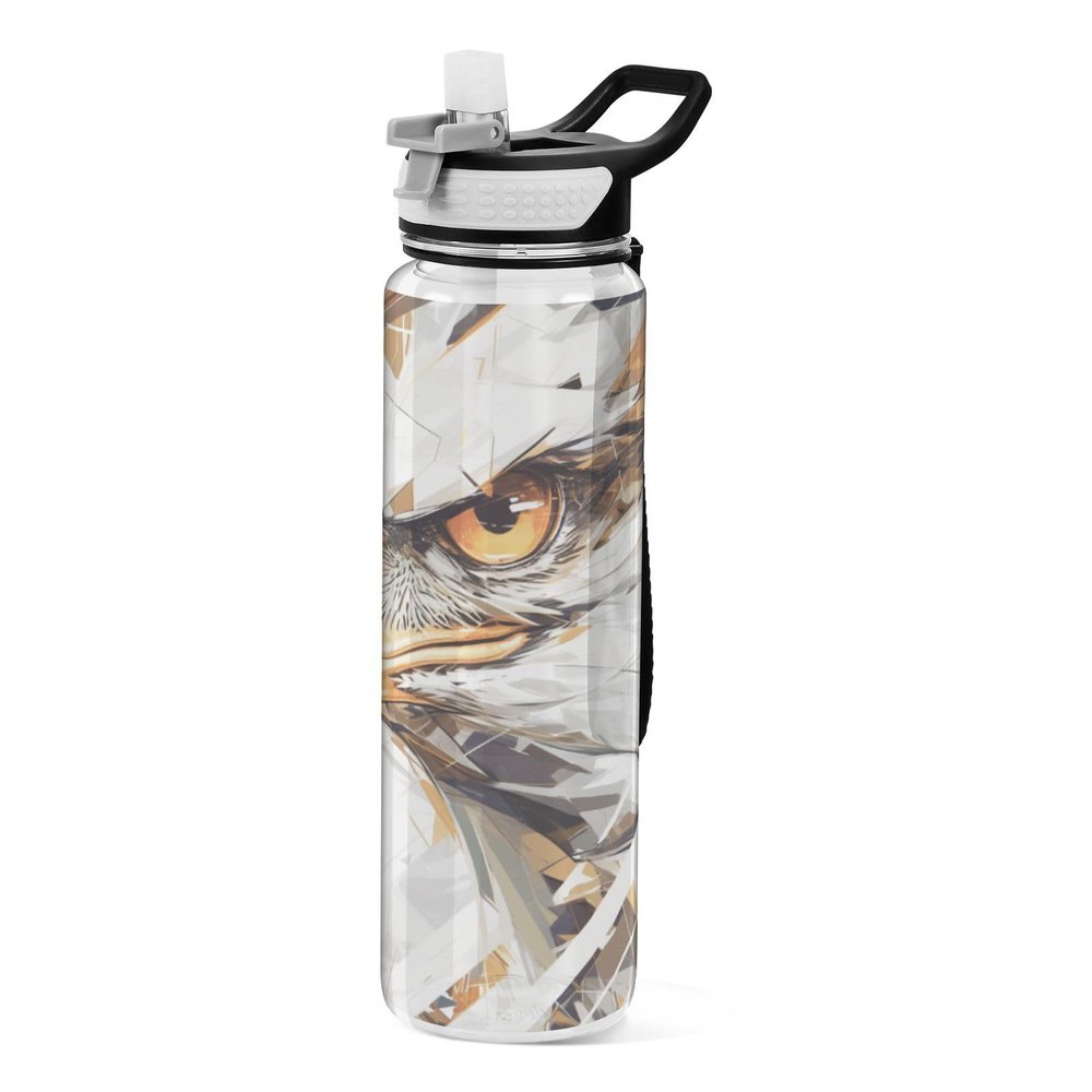 EtherSpher Cute Cartoon Abstract Big Bird Geometric Designed clear sports bottles with straw bulk for journal portable Sports Travel Home Office