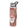 EtherSpher Boho Red Brown Lion Designed plastic sports water bottle for journal Unique design decor travelling Patio Office Home view 1