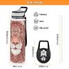 EtherSpher Boho Red Brown Lion Designed plastic sports water bottle for journal Unique design decor travelling Patio Office Home view 3