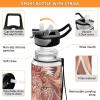 EtherSpher Boho Red Brown Lion Designed plastic sports water bottle for journal Unique design decor travelling Patio Office Home view 4