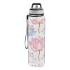 EtherSpher flower Peach Summer Boho Designed plastic sports water bottle for college portable journal Travel Home Office view 2