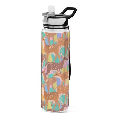 EtherSpher Colorful Cartoon Animal Deer Designed plastic sports water bottle for working portablravelling Patio Office Home