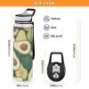 EtherSpher Green Cartoon Avocado Fruits Designed clear sports water bottle For yoga Unique design decor Sports Home Office Patio view 3
