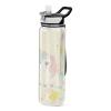 EtherSpher Pastel Rainbow Dreamy unicorns Designed clear sports water bottle for college portablravelling Home Office Patio view 1