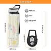 EtherSpher Pastel Rainbow Dreamy unicorns Designed clear sports water bottle for college portablravelling Home Office Patio view 3
