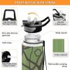 EtherSpher Abstract Art Tree Branch Green Designed clear sports bottles with straw bulk for college portable diary Travel Home Office view 4