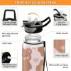 EtherSpher Cartoon Cute Brown Bear Designed clear sports bottle for travelling Unique design decor college Officravel Home view 4