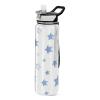 EtherSpher Handdraw Stars Navy Blue White Designed clear sports bottles with straw bulk for journal Unique design decor diary Officravel Home view 1