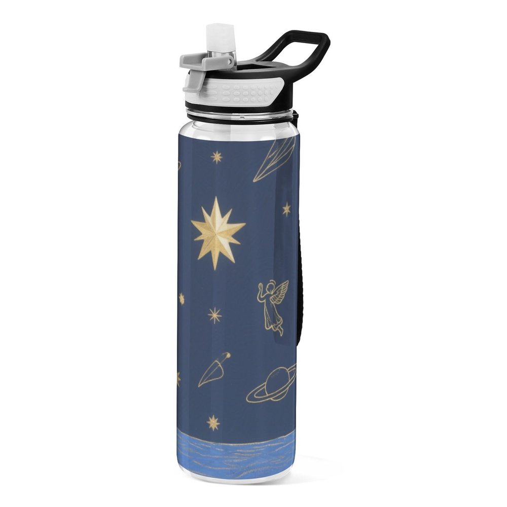 EtherSpher Black Starry Sky Designed plastic sports bottles baseball for journal Unique design decor collegravel Home Office