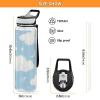 EtherSpher Blue and White Moon Clouds Designed clear plastic sports water bottle for diary portablravelling Patio Office Home view 3