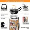 EtherSpher Colorful Cartoon Animal Tigers Designed clear plastic sports water bottle for diary portablravelling Home Office Patio view 4