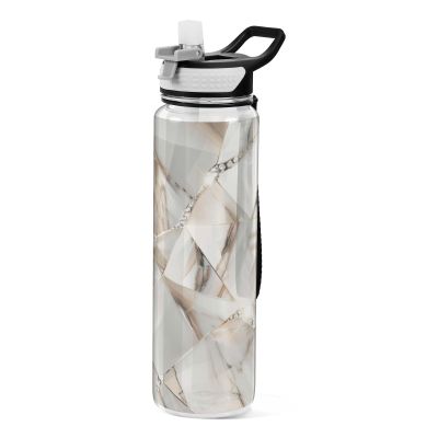 EtherSpher Marblexture White Gold Pattern Designed sports water bottle for diary Unique design decor journal Officravel Home