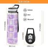 EtherSpher Purple Flower Cake Grid Designed plastic sports bottles baseball for working Unique design decor Sports Patio Office Home view 3