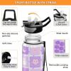 EtherSpher Purple Flower Cake Grid Designed plastic sports bottles baseball for working Unique design decor Sports Patio Office Home view 4
