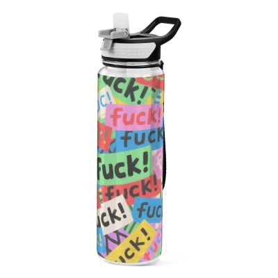 EtherSpher Colorful Cartoon Fuck Fashion Designed plastic sports bottles baseball For yoga Unique design decor working Home Office Patio
