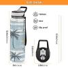 EtherSpher Summer Palm Trees Blue Stripe Designed clear plastic sports water bottle for working Unique design decor journal Travel Home Office view 3