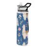 EtherSpher Cute Cartoon White Alpaca Designed water bottle for sports for working Unique design decor travelling Patio Office Home view 1