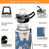 EtherSpher Cute Cartoon White Alpaca Designed water bottle for sports for working Unique design decor travelling Patio Office Home view 4
