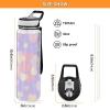 EtherSpher Cute Pink Heart Designed clear plastic sports water bottle for working portable college Home Office Patio view 3