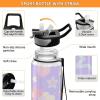 EtherSpher Cute Pink Heart Designed clear plastic sports water bottle for working portable college Home Office Patio view 4
