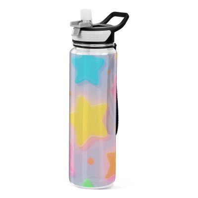 EtherSpher Fluorescent Colored Stars Designed transparent sports water bottle for journal Unique design decor collegravel Home Office
