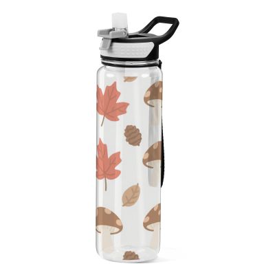 EtherSpher Cute Cartoon Brown Mushrooms Designed sports plastic water bottle for working portablravelling Travel Home Office