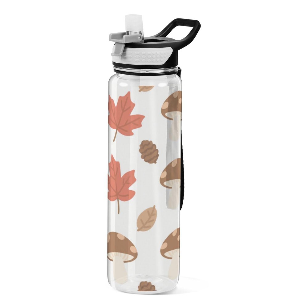 EtherSpher Cute Cartoon Brown Mushrooms Designed sports plastic water bottle for working portablravelling Travel Home Office